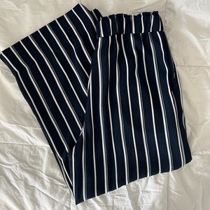 Navy Pinstripe Work Pants